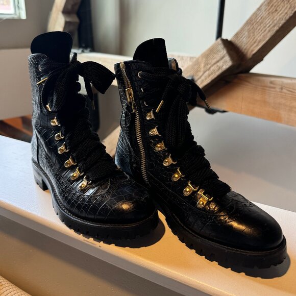 The Office of Angela Scott Mr. Bernard Croc Embossed Boots - Picture 4 of 8